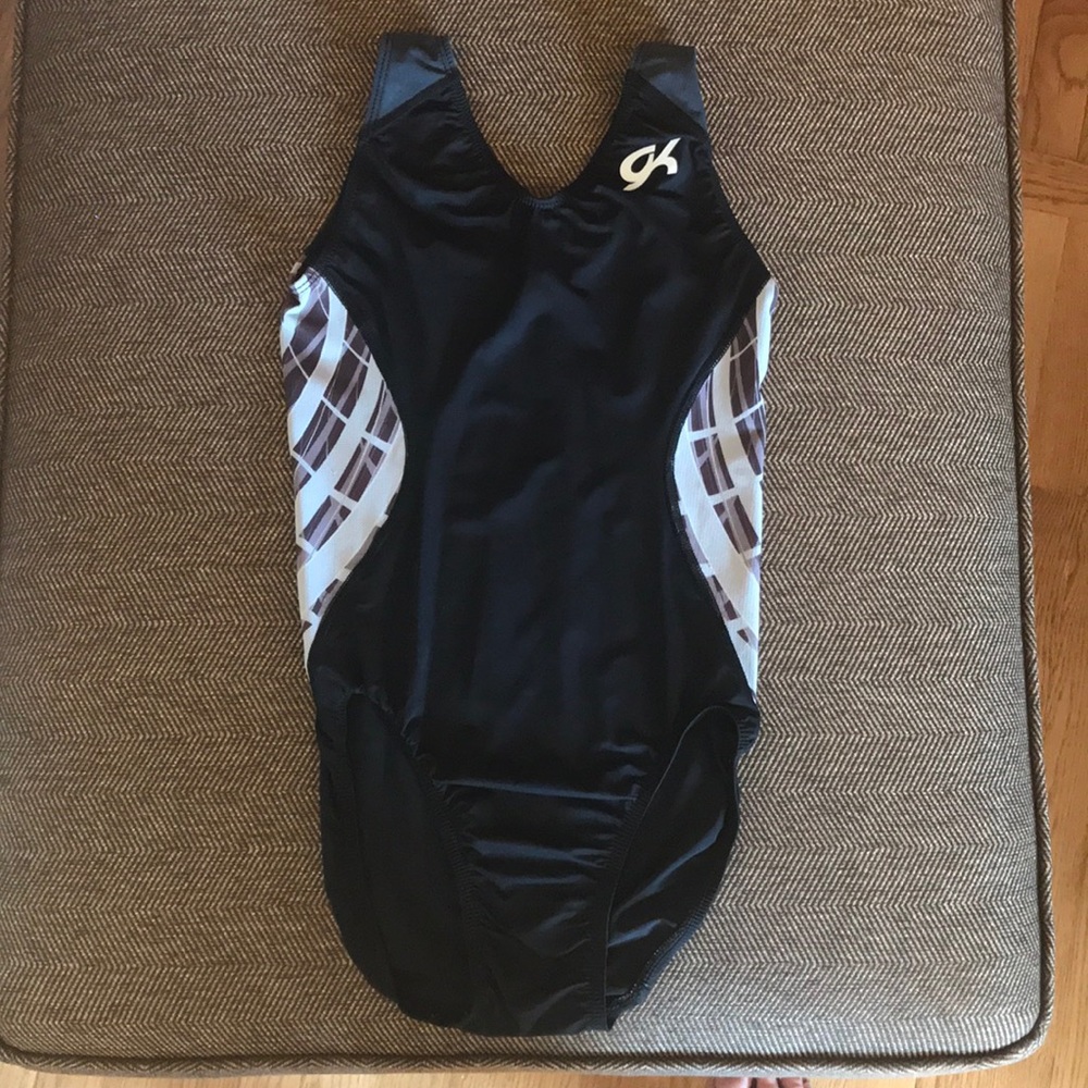 Black and White GK Gymnastics Leo